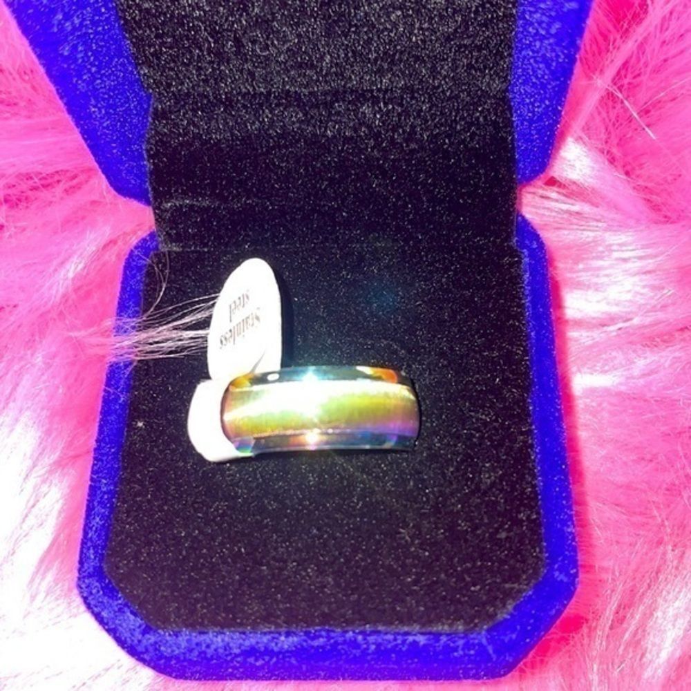 Cat Eye Stainless Steel Ring Iridescent Glowing Classy High Quality Doesn’t Fade